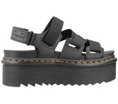 Dr. Martens Sandalias Kimber II Mujer Negro - Plataforma - Velcro - Punta Abierta - Suela Gruesa