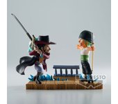 Figura Roronoa Zoro VS Dracule Mihawk Log Stories One Piece 7cm