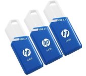 PNY Memoria USB 3.1 HP 64GB X755W - Pack de 3 - Azul