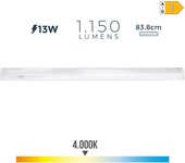 REGLETA ELECTRONICA LED 13W 1150 LUMENS 4000K LUZ DIA 3,6x83,8x3cm EDM