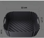 21cm Air Fryers Oven Baking Tray Fried Chicken Basket Mat AirFryer Silicone Pot Round Replacemen Grill Pan Accessories Tool