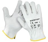Guante G114B-10 - Brion. guante todo piel vacuno blanco - Safetop