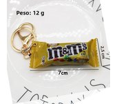 Simulation M Bean Chocolate Chocolate Key Chain Pendant Miniature M Bean Pendant Creative Food and Play Goods Gift Decoration