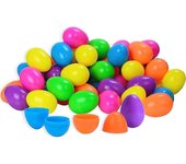 50 Pieces Plastic Easter Eggs, 2 3/8" (6cm) Fillable Easter Eggs, Plastic Eggs For Egg HuntRandom Color