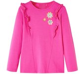 Camiseta Infantil de manga large dark pink 116