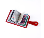 1PC Women Men Leather 26 Slots ID Credit Card Holders RFID Blocking Wallet Case Pocket Bag