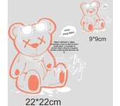 2PCS Cute Cartoon Bear Ironing Hot Transfer Stickers for Clothes, Vinyl Hot Stickers Fashion New DIY Clothes Hat Stickers