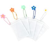 5pcs/set 3-inch Film Clear Photo Storage Box Instant Camera Photo Case For Fujifilm Instax Mini 12/11/9/8/7 With Strap