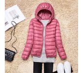7XL Talla Grande, Invierno Chaqueta de plástico ultraligera with capucha para Mujer, Abrigo