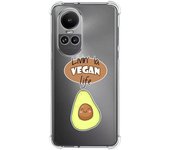 Funda Silicona Antigolpes para Oppo Reno 10 5G / 10 Pro 5G diseño Vegan Life Dibujos