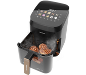 Freidora de aire 4.5L 1900W dorados perfectos y sabor a parrilla en carnes saludables Cecofry Grill Smokin 4500