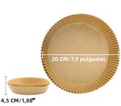 23CM Air Fryer Disposable Baking Paper Liner Non-Stick Mat Steamer Square Round Parchment for Microwave Oven Kitchen Cookers