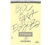 Canson Bloc Esbozo 100 Hojas 90g A3 - Papel Blanco Natural de Grano Ligero para Dibujo a Lápiz Pastel