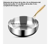 316 Stainless Steel Deep Frying Wok Pan Nonstick Cooking Fried Steak Gas Stove Pot Induction General Kitchen Cookware Saucepan