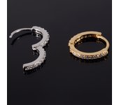 1PC Gold Plated Silver Color Ear Buckle Earring Cartilage Helix Piercing Jewelry Zircon Star Round Leaf Ear Clicker Hoop Ring