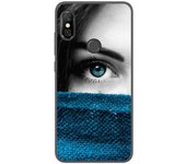 Tumundosmartphone Funda Gel Tpu para Xiaomi Redmi Note 6 Pro Diseño Ojo Dibujos