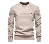 Jersey de cuello redondo para hombre, jersey de color liso de alta calidad, talla europea, otoño e invierno, novedad de 2024