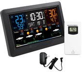 Tuya WIFI Smart Weather Station Temperature Humidity Meter Weather Forecast Indoor Outdoor Multifunctional Weather Alarm Clock