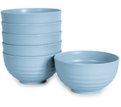Plastic Forte - Juego de 6 Cuencos Classic de 540 ml Reutilizables. Ideal Fiestas. Azul