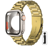Change to Ultra Case+Band For Apple Watch 46mm 44 42mm 45mm Metal Stainless Steel strap for iWatch series Series 10 9 8 7 6 SE 5