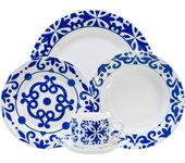 Nyana Set de Vajilla Elegante de Porcelana para 6 Personas - 30 Piezas | Apto para Lavavajillas y Microondas