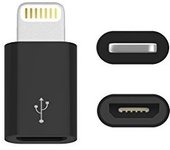 CABLEPELADO Adaptador USB Micro B a Lightning | Conversor Micro USB a Lightning | Carga y sincronización Datos | No Reproduce Audio | Compatible con iPhone 5, 5S, SE, 5C, 6, 6S, 7 Plus, 8 X | Negro