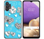 Tumundosmartphone Funda Gel Tpu para Samsung Galaxy A32 5G diseño Mariposas Dibujos