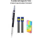 4pcs/set Metal Mechanical Pencil Set 0.5 0.7mm Lead Art Drawing Painting Automatic Pencil School Office Supplies Stationery