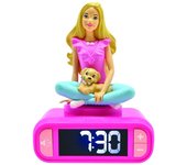 LEXIBOOK - Despertador digital 3D con luz de noche  y efectos sonoros - Barbie