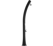 Ducha Solar Exterior Negra Curvada Starmatrix Rio 22L Con Lavapiés Polietileno Blanco 226 Cm Ideal Para Jardín Pool Camping Terraza Ducha Solar Pool y Ducha De Jardín Para Exterior