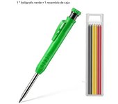 Solid Carpenter Pencil Built-in Pencil Sharpener Suitable for Woodworking Architect's Mechanical Pencil Deep Hole Marking Kit