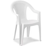 SANCO STORE - IPAE Silla Resina Ratan Respaldo Bajo Blanco Ischia