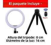 10inch LED Selfie Ring Light Circle Fill Light Dimmable Round Lamp Makeup Photography RingLight with Phone Holder Tripod Stand