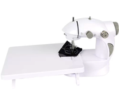Mini máquina de coser ,Mini Máquina de Coser Eléctrica Semiautomática con Pedal y Lámpara Integrada, máquina de coser ajustable de 2 velocidades,Incluye 4 bobinas, enhebrador y aguja