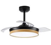 Panam Mini - Ventilador de Techo LED con Aspas Plegables y Motor Ultrasilencioso