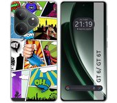 Tumundosmartphone Funda Silicona para Realme GT 6 / GT 6T 5G diseño Comic Dibujos
