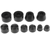 10Pcs Longboard Skateboard Bushings Conical Cylinder Bushing Pivot Cups Set Accessories for Longboard Truck Black