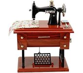 Caja de música para máquina de coser creativa, caja de música mecánica, mini decoración de mesa decorativa para regalos musicales, adorno de escritorio, decoración del hogar