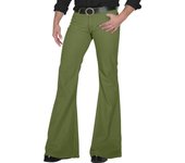 Men's fashion Retro Disco Flared Pants Loose Stretch Vintage Trousers Fit Flared Comfortable Retro Stretch Twill Men's Trousers