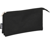 Bolsa Para Lapices Triple Negro 22X12X3Cm (Safta 6579744)