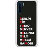 Funda compatible con Oppo A91 - Reno 3 - Profesor Rojo Fondo Negro