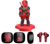 Mini Cable Guy + auriculares inalambricos Deadpool Marvel