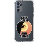 Funda Silicona Antigolpes para Oppo Reno 6 5G diseño Mujer Escalada Dibujos