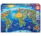 Puzzle 2000 piezas de símbolos del mundo de Educa Borras 17129