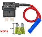 1Set 12V Mini Small Medium Size Car Fuse Holder Add-a-circuit TAP Adapter with ATM Blade Fuse Micro Mini 10A 5A 20A 25A 30A 40A