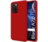 Funda Silicona Líquida Ultra Suave para ZTE Blade A72 color Roja