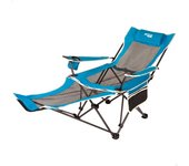 Silla tumbona Aktive Camping 2 posiciones con cojín azul