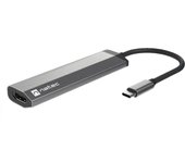Adaptador natec fowler slim usb-c 2xusb 3.0,hdmi 4k,usb-c pd