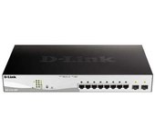 D-link switch semigestionable 8 puertos gigabit poe 130w + 2 puertos giga combo