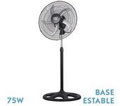 Ventilador de Pie REFORZADO Negro 3 VEL. 75W
